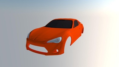 toyota gt86 carro 3d impressão 3dprint imprimível rc escala modelo corpo pára choque capuz parachoque balde luz faróis passatempo faça automotivo 3d print model - Mito3D