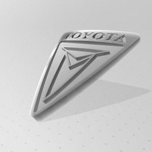 toyota logo jahrgang retro wagen van automobil design marke insignien auto aufzug hobby diy 3d print model - Mito3D