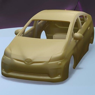 Toyota prius 2010 imprimível carro corpo fenda escalextrico Tamiya rc miniz controle rastejante ninco Kyosho scx axial jogos brinquedos acessórios 3d print model - Mito3D