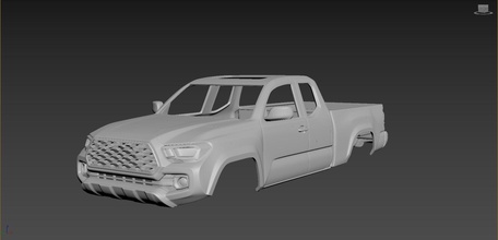 toyota tacoma 2020 accesso alla cabina del corpo di stampa auto hobby automotive camion sport modello printcar rc giocattolo plastica il fai da te 3d print model - Mito3D