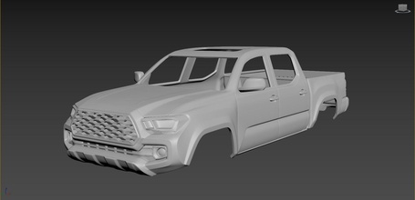 toyota tacoma 2020 corpo impressão carro carros passatempo auto automotivo caminhão esporte modelo printcar dirigir rc brinquedo plástico faça 3d print model - Mito3D