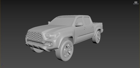 toyota tacoma 2020 on a small scale car cars hobby auto automotive truck sport model printcar print drive rc toy plastic diy 3d print model - Mito3D