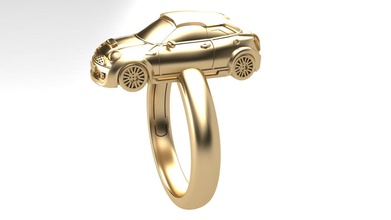 tpr01 araba ring 3d yazıcı modeli cad yüzük takı mücevher moda yüzüğü altın palmz diğer 3d print model - Mito3D