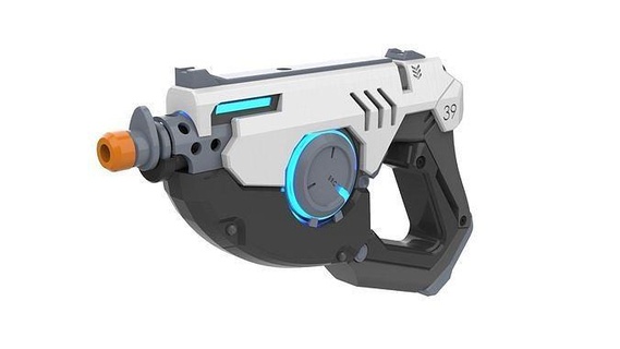 tracer blaster original skin - commercial printable stl toy craft diy gun cannon cosplay video game pulse pistol overwatch games toys 3d print model - Mito3D