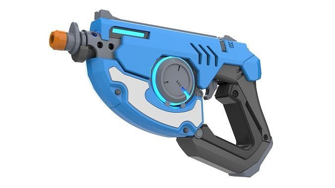 tracer blaster punk skin - commercial printable stl toy craft diy gun cannon cosplay video game pulse pistol overwatch games toys 3D print model - Mito3D