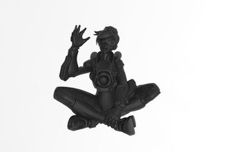 tracer cadet oxton overwatch ow games-toys game lady girl toy character model modeling contest watch toys over blizzard games 3d print model - Mito3D