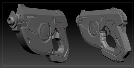 tracciante pulsare overwatch pistola sci fi futuristico coppie pistole passatempo fai 3d print model - Mito3D