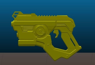 tracer revolta cadett arma de impressão jogos-brinquedos overwatch pistola auto munição fogo metralhadora 3d printable cosplay prop oxton lena jogos brinquedos 3d print model - Mito3D