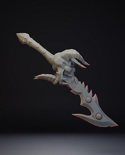 tracker blade - black temple world warcraft dagger illidan weapon sword knife games toys 3d print model - Mito3D