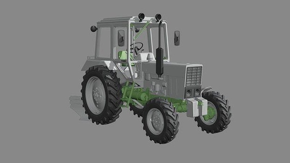 traktör mtz 82 rc model ölçek 1x10 80 Belarus kamyon tekerlek pulluk araba Kamaz maz araç lastikler Yazdır takım ev yapımı hobi kendin yap robotik 3d print model - Mito3D
