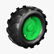 tractor rueda ruedas neumático borde grande camión semi remolque excavador granjero agricultura máquina llantas pesado construcción maquinaria largetreads pasatiempo bricolaje diy automotor 3d print model - Mito3D