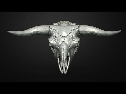 traditional bull scull scary decor wall collection decoration cosplay masquerade game festival demon myths fridge magnet decore house 3d print model - Mito3D