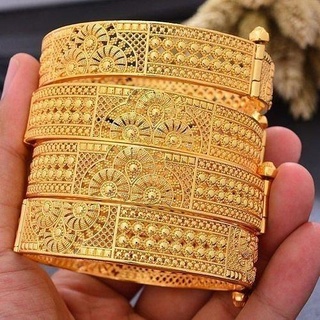 traditional indian bangle wedding jewellery women gold jewelry printable diamond silver jewel gem cad bracelets 3d print model - Mito3D