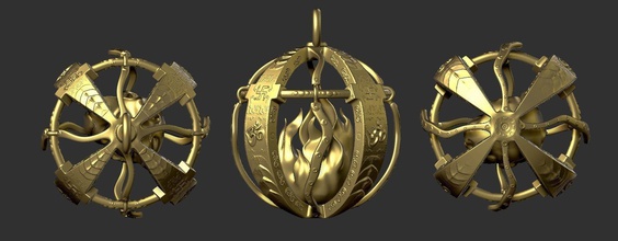 traditional indian pendant jewelry locket 3d print 3dprint style fashion indianpendant metal gold pendants 3d print model - Mito3D