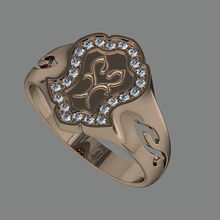 traditional kazakh ring jewelry gold silver gem tuyye ayagy tuija ayaghi rings rhinoceros6 3d print model - Mito3D