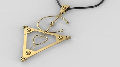 traditional moroccan amazigh necklace morocco necklaces rings gold stone fashion jewelry jewellery luxury design womannecklaces gem diamond silver printable 3d print model - Mito3D