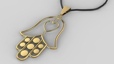 traditional moroccan necklace khmisa morocco necklaces rings gold stone fashion jewelry jewellery model luxury stylish design womannecklaces pendant diamond ring silver 3d print model - Mito3D