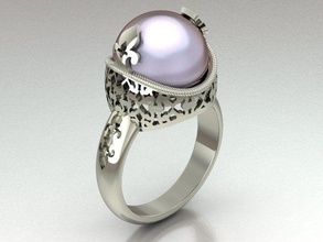tradizionale squillare donne gioielleria lusso oro moda argento platino diamante gemma perla bellissimo sterlina uomo donna nozze naturale anelli 3d print model - Mito3D