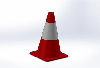 traffic cone 3d print model road roadway streat racing race vechile test cars car rc stop printing hobby diy automotive 3d print model - Mito3D