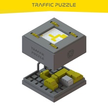 tráfego enigma jogo tabuleiro jogos portátil lógica brinquedo ônibus carro caminhão deslizamento desafio brinquedos 3d print model - Mito3D
