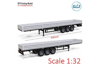 reboque 1 32 escala caminhão veículo carro transferir automóvel cabine pesado ampla eurotruck iveco diariamente passatempo faça automotivo 3d print model - Mito3D