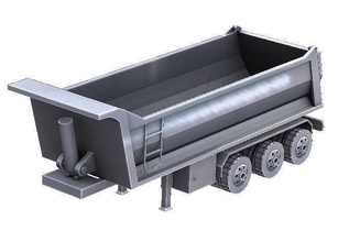 trailer scaled truck dorse lift scale elevator large semi equipment illustration isolated steel white rc hobby diy automotive delivery 3d print model - Mito3D