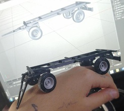 remolque juguete tractor imprimible neumático ruedas envase carga rc automóvil coche vehiculo vehículo cabina camión pasatiempo bricolaje diy automotor 3d print model - Mito3D