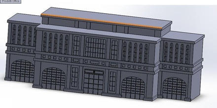 train gare h0 stl imprimable jouets modèle chemins fer jeux 3d print model - Mito3D