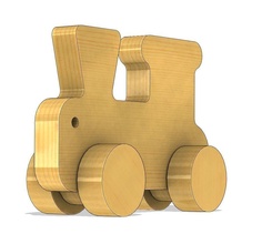 train toy 3d printing wood massive interior wooden forest toys lego games 3d print model - Mito3D