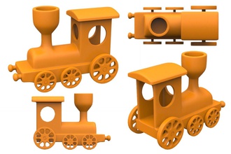 de trem jogos-brinquedos brinquedo modelo roda 3d formatos do veículo formato construtor desafio jogos brinquedos 3d print model - Mito3D
