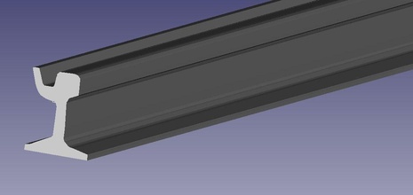 Straßenbahn Schiene Industrie Technologie Stahl Einfachheit industriell Hobby DIY 3d print model - Mito3D