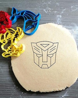 transformers cookie cutter food baking dough shape kitchen bake cookies bakery baked dining tv kids house 3d print model - Mito3D