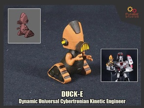 transformadores dinâmico universal cibertroniano cinética engenheiro animado pato fofa robô jogos brinquedos 3d print model - Mito3D