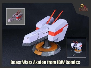 transformers iconic ships series bw axalon idw comics beastwars games toys 3d print model - Mito3D
