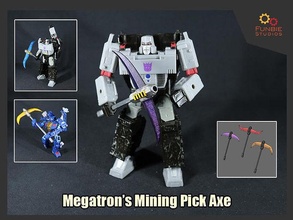 transformers megatron mining pick axe weapon games toys 3d print model - Mito3D