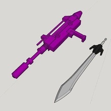 transformadores menasor combinador guerras cabeza rifle espada g1 remolque maestro motor cw juegos juguetes 3d print model - Mito3D
