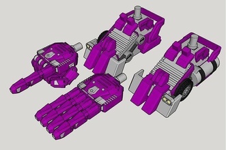 transformer menasor cw pe hände idw anhänger motormaster kombinierer kriege optimus prime spiele spielzeuge 3d print model - Mito3D