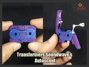 los transformadores de ondas sonido a autoscout juegos-juguetes soundwave el robot la cinta juegos juguetes 3d print model - Mito3D