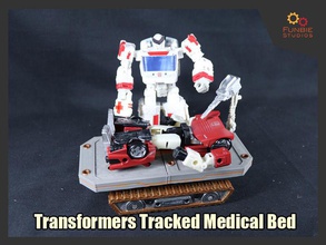 transformers tracked medical bed robot vehicle machine games toys 3d print model - Mito3D