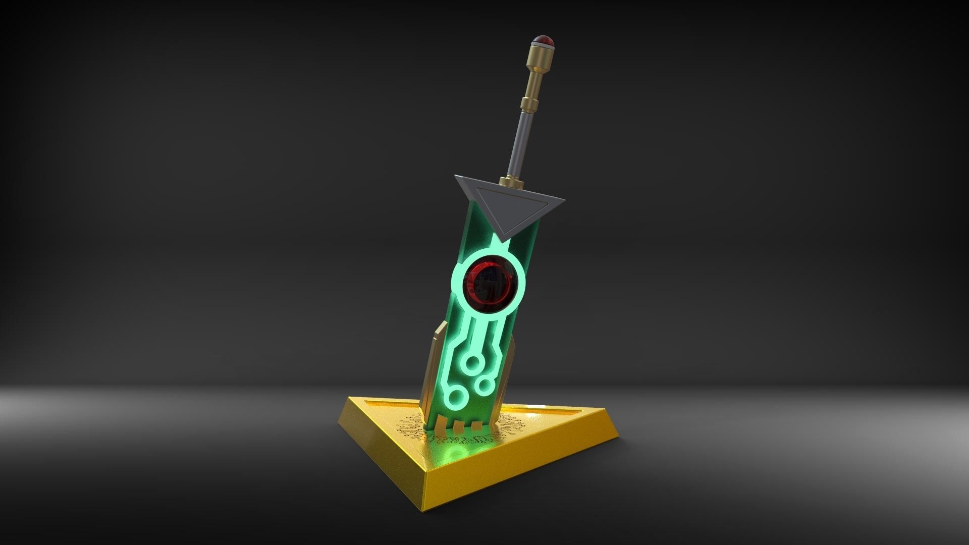 transistor leyenda of zelda espada juego modelado súper gigante juegos gameart escritorio lowpoly escuela politécnica fantasía circuito condensador personaje componente resistor juguetes accesorios 3D print model - Mito3D