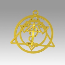 transmutation symbole full metal alchimiste collier alchimie anime amoureux accessoires réplique cosplay soutenir loisir diy 3d print model - Mito3D