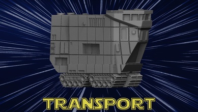transporte estrela guerras vagão guerra estrelas tatooine legião x asa veículo trem cinto tanque cênico cenário desejo galáxia caminhada robô jogos brinquedos acessórios 3d print model - Mito3D