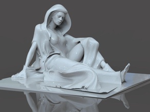 trapped woman sculpture statue human girl anatomy female art sculptures 3d print model - Mito3D