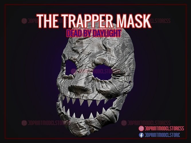 dead by daylight - trapper evan macmillan mask helmet ghost killer samurai halloween cosplay costume hunter scary games toys 3D print model - Mito3D