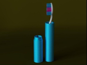 seyahat diş fırça durum kılıf 03 Kutu banyo gadget'lar fırçası hediye Kulp destek depolama kavanoz konteyner Oral takma hijyen sağlık hizmeti ev 3d print model - Mito3D