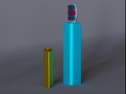 seyahat diş fırça durum kılıf 09 Kutu banyo ev gadget'lar fırçası hediye Kulp destek depolama kavanoz konteyner Oral takma hijyen sağlık hizmeti 3d print model - Mito3D