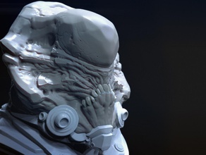 viajante coroa criatura escultura estatuetas fracasso figura fantasia scifi personagem humano sci fi teste impressora arte esculturas 3d print model - Mito3D