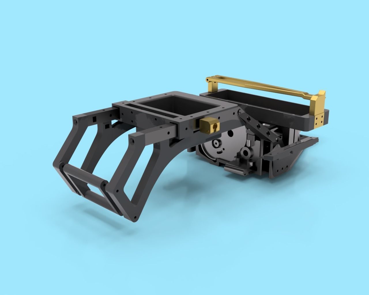 traxxas 2wd solido asse posteriore di conversione hobby-fai da te rc camion racing radio controllo hobby il fai altri meccanica parti meccaniche 3D print model - Mito3D