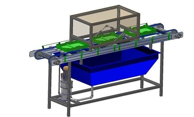 tablett reinigung maschine erfinder industriell hydraulisch pumpe sprühen düsen förderer verpackung wissenschaft ingenieurwesen 3d print model - Mito3D