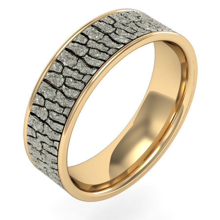 casca de árvore textura anel casamento jóias o engajamento feminino printable anéis cad gemas brillant exclusiva 3dm stl obj a moda ouro rhiho cnc 3D print model - Mito3D